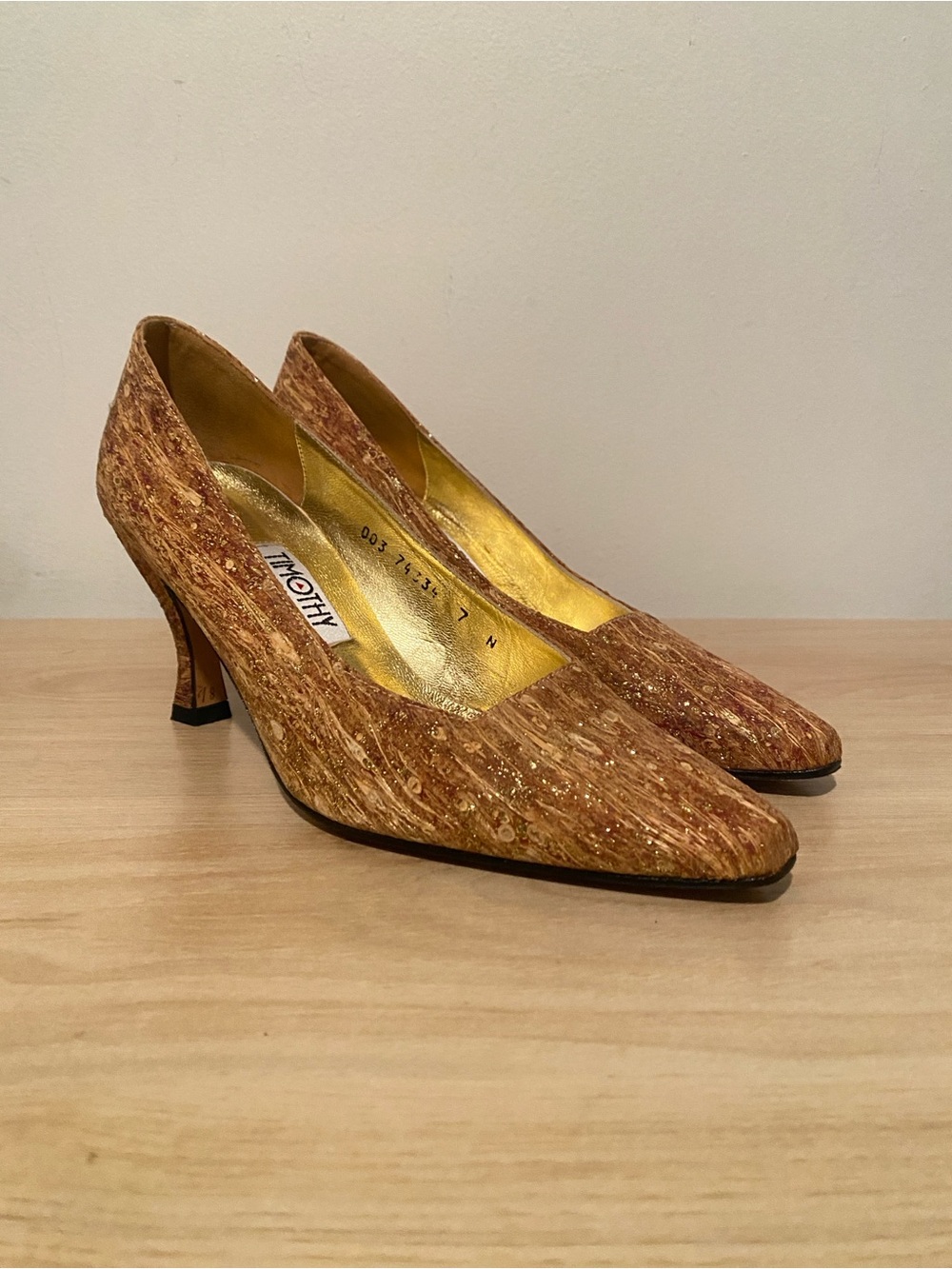 Timothy Hitsman Brown Marbled Mid-Heel Pumps